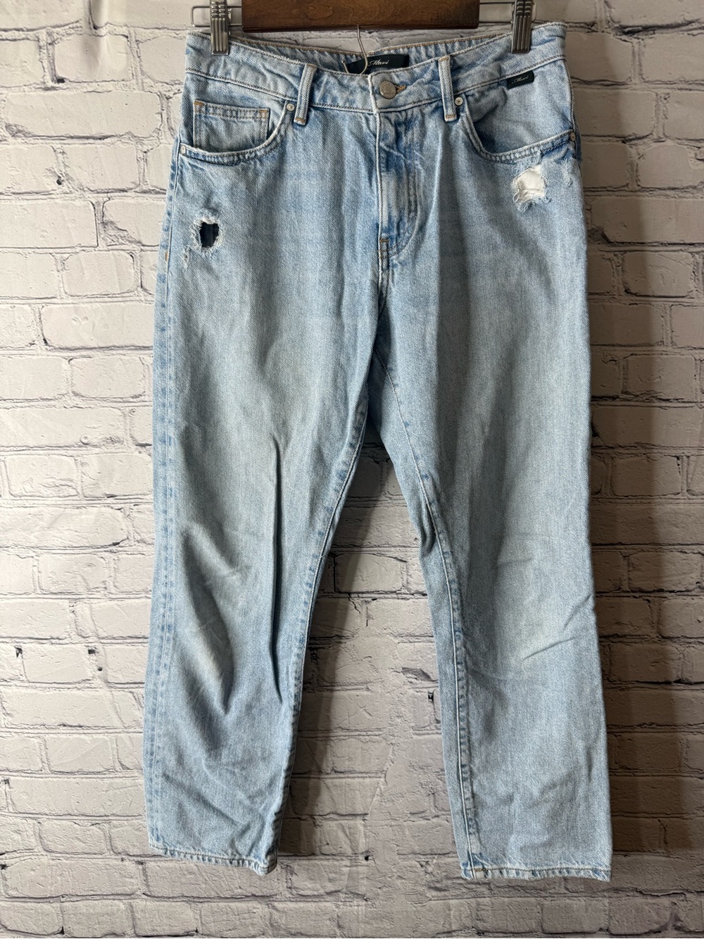 Mavi Light Blue Distressed women’s jeans viola high rise slim straight